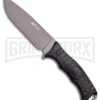 M-Tech Steel Horse Black Fixed Blade Knife - Gray Plain -AKC Knife Shop M Tech Steel Horse black gray BHQ 57675 er large