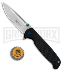 M-Tech USA FDR012 Black G-10 Folding Knife - Satin Plain -AKC Knife Shop M Tech USA Black G 10 Satin MTE FDR012 BK BP 27051 jr bottlecap large