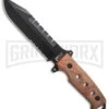 M-Tech Xtreme Stingray Wood Fixed Blade Knife - Black Serr -AKC Knife Shop M Tech Xtreme Stingray wood black serr BHQ 58228 er large