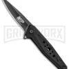 M&P U.G. Black Rubber Folding Knife - Black Plain -AKC Knife Shop MP U.G. LL Black Rubber Black 1100074 BHQ 93643 jr large