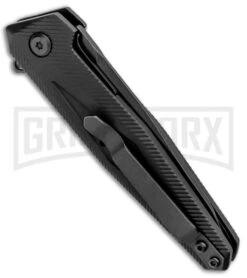 M&P U.G. Black Rubber Folding Knife - Black Plain -AKC Knife Shop MP U.G. LL Black Rubber Black 1100074 BHQ 93643 jr side large