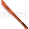 Marble's Copper Grove Machete Orange Cord Wrapper - Orange Plain -AKC Knife Shop Marbles Copper Grove Machete Orange cord wrapper orange plain BHQ 57211 er large