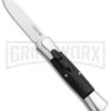 AKC 007 Concord Black OTF Automatic Knife Gray/Black - Spear Point Satin -AKC Knife Shop Minion Concord Polish Black OTF Auto Flat Satin Plain GX 35509 jr large