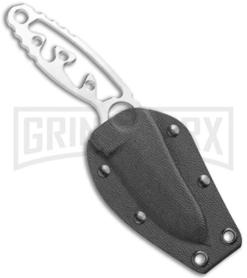 Nemesis Afterburner Neck Knife - Satin Plain -AKC Knife Shop Nemesis Afterburner Knife Fixed Blade Satin NK 16 BHQ 122075 jr sheath large