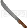 Okapi Bush Bolo Wood Machete Fixed Blade - Satin Plain -AKC Knife Shop Okapi Machete African Bolo Wood Bush KO65180 BHQ 52508 jr 2 large