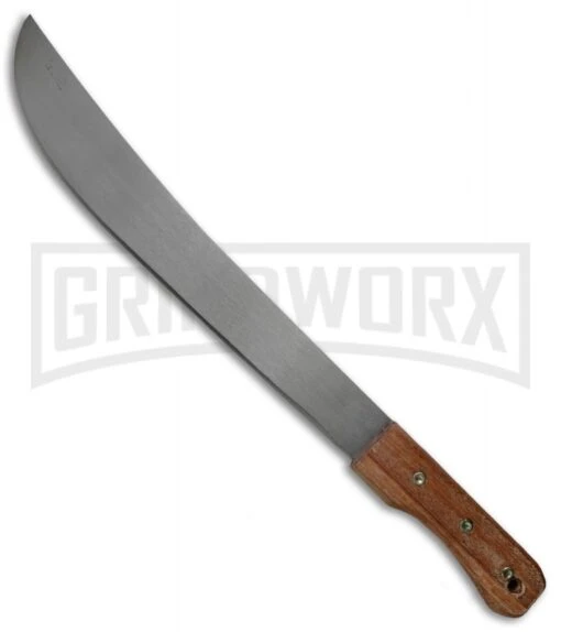 Okapi Bush Bolo Wood Machete Fixed Blade - Satin Plain -AKC Knife Shop Okapi Machete African Bolo Wood Bush KO65180 BHQ 52508 jr 2 large