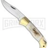 Ole Smoky Lockback White Stag Bone Pocket Knife -AKC Knife Shop Ole smokey lb white stag bone BHQ 74666 jr large