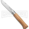 Opinel Knives No. 8 Oak Folding Knife - Stainless Steel -AKC Knife Shop Opinel Knives No. 8 Stainless Steel Knife Oak 3in Satin BHQ 20448 td large