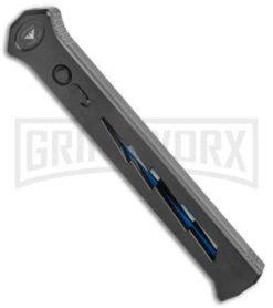 Paragon Estiletto Black Bolt Automatic OTF Knife - Blue Tanto -AKC Knife Shop Paragon Estiletto Tanto OTF Auto Black Lightning Bolt Blue Serr EST T LB B CBLU BHQ 103600 jr spine large