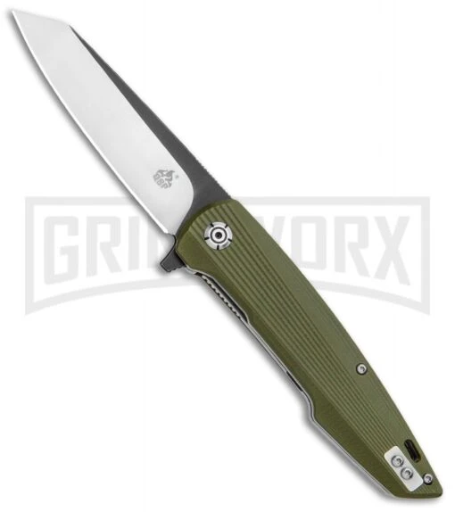 QSP Phoenix OD Green G-10 Liner Lock Knife - Two-Tone Plain -AKC Knife Shop QSP Phoenix LL OD Green G 10 TT QS108 B BHQ 113396 jr large