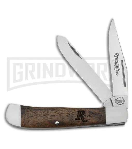 Remington 870 Series Tiny Trapper American Walnut Pocket Knife -AKC Knife Shop Remington 870 Series Tiny Trapper american walnut BHQ 60559 er large