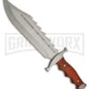 Rite Edge Bowie Gator Back Pakkawood Fixed Blade Knife - Satin Plain -AKC Knife Shop Rite Edge Bowie Gator Back Pakkawood satin plain BHQ 72760 er large