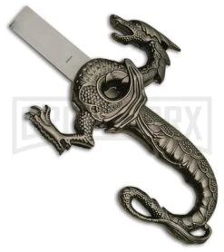 Rite Edge Dragon Sword W/Scabbard - Satin Plain -AKC Knife Shop Rite Edge Dragon Sword scabbard satin plain BHQ 72806 er side large