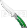 Rite Edge Gentleman Hunter Bowie Green Fixed Blade Knife - Satin Plain -AKC Knife Shop Rite Edge Gentleman Hunter Bowie Green Fixed Blade Satin GX 25976 jr large