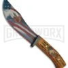 Rite Edge Howler Eagle Imitation Stag Fixed Blade Knife - American Flag 4TH18 -AKC Knife Shop Rite Edge Howler Eagle Imitation Stag American Flag plain BHQ 75393 er large