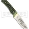 Rite Edge Hunting Heritage Club Small Green Ram's Horn Fixed Blade Knife -AKC Knife Shop Rite Edge Hunting Heritage Club Small Green Rams Horn BHQ 54278 er large