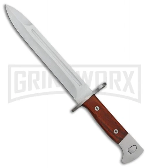 Rite-Edge Stifle Bayonet Wood Fixed Blade Knife - Satin Plain -AKC Knife Shop Rite Edge Stifle Bayonet spear Point Satin CN210896 BHQ 43178 jr large