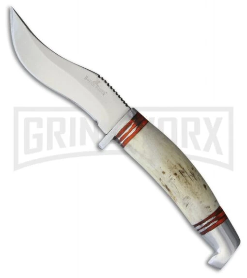 Rough Rider Mini Kukri Stag Antler Fixed Blade Knife - Satin Plain -AKC Knife Shop Rough Rider Mini Kukri Stag Antler satin plain BHQ 80339 er large