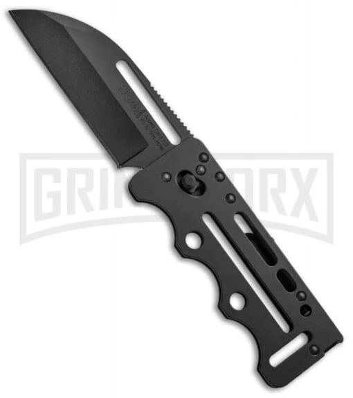 SOG Access Card 2.0 Slim Sheepsfoot Folding Knife - Black Plain -AKC Knife Shop SOG Access Card 2.0 Sheepsfood Black AC78 BHQ 52647 jr large