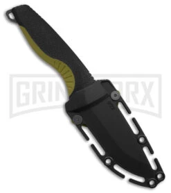 SOG Aegis FX Indigo Black/Moss Green GRN Fixed Blade Knife - Black SW Plain -AKC Knife Shop SOG Aegis FX Black and Moss Green BHQ 175575 td sheath large