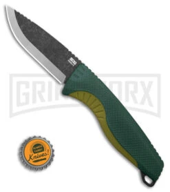 SOG Aegis FX Forest/Moss Green Fixed Blade Knife - Black Stonewash Plain -AKC Knife Shop SOG Aegis FX FBK Forest Moss Green 3in Black SW BHQ 176867 td size large