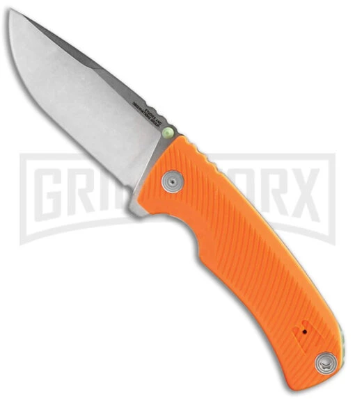 SOG Tellus FLK Blaze Orange GRN Frame Lock Knife - Stonewash Plain -AKC Knife Shop SOG Tellus FLK Blaze BHQ 177038 jr large