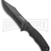 Schrade Steel Driver Black G-10 Clip Point Fixed Blade Knife - Black Plain -AKC Knife Shop Schrade Black Mod DP Fixed AUS 8 G 10 Black BHQ 125129 jr large