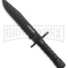 Schrade Combat Knife Black TRP Fixed Blade - Black Serr -AKC Knife Shop Schrade Combat Bayo Black SCHF6BFCP BHQ 62048 jr knife large