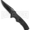 Schrade Sentiment Black G-10 Flipper Knife - Black Plain -AKC Knife Shop Schrade G 10 UG Drop Black Oxide AUS 8 Steel G 10 Handle 1136031 BHQ 125130 jr large