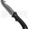 Schrade Guthook Black TPE Fixed Blade Knife - Gray Plain -AKC Knife Shop Schrade Guthook black TPE gray BHQ 62022 er large