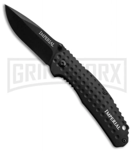 Schrade Imperial Body Guard Black Aluminum Liner Lock Knife - Black Plain -AKC Knife Shop Schrade Imperial Body Guard LL Black Black GX 31033 jr large