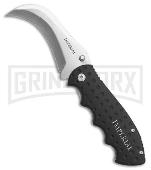 Schrade Imperial Condor Beak Black Aluminum Liner Lock Knife - Satin Plain -AKC Knife Shop Schrade Imperial Condor Beak LL Aluminum Satin GX 31034 jr large