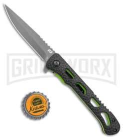 Schrade Inert CLR Black Aluminum Liner Lock Knife - Gray Plain -AKC Knife Shop Schrade Inert CLR LL black aluminum Gray BHQ 140096 jr bottlecap large