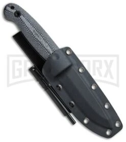 Schrade Large Frontier Micarta Fixed Blade With Ferro Rod - Black SW Plain -AKC Knife Shop Schrade Large Frontier Ferro Rod Micarta Black SW SCHF56LM BHQ 67478 jr sheath large