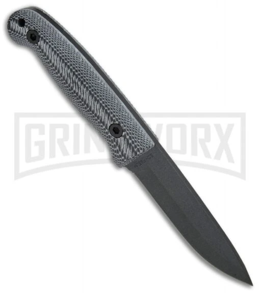 Schrade Large Frontier Micarta Fixed Blade With Ferro Rod - Black SW Plain -AKC Knife Shop Schrade Large Frontier Ferro Rod Micarta Black SW SCHF56LM BHQ 67478 jr spine large