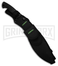 Schrade Large Kukri Machete Black Rubber Fixed Blade - Black Plain -AKC Knife Shop Schrade Large Kukri Machete BHQ 119709 td sheath large