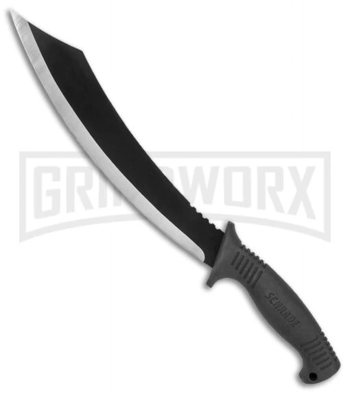 Schrade SCMACH1CP Black Mach1 Machete Fixed Blade - Black Plain -AKC Knife Shop Schrade Mach1 Machete black SCMACH1CP BHQ 62065 er large