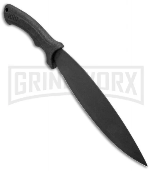 Schrade Mini-Bolo II Black Machete Knife - Black Plain -AKC Knife Shop Schrade Mini Bolo II Machete Rubber Black 1100056 BHQ 93634 jr spine large