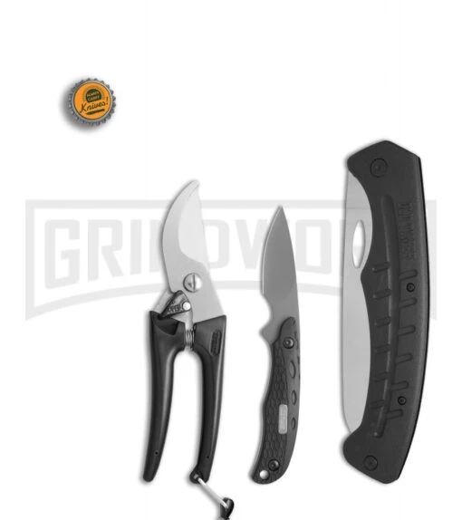 Schrade Old Timer Hunt Prep Kit Fixed Blade W/ Folding Saw & Pruner -AKC Knife Shop Schrade Old Timer Hunt Prep kit lil finger saw pruner BHQ 73779 er 9 large