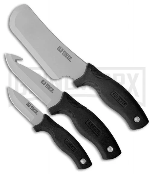 Schrade Old Timer 3-Piece Fixed Blade Hunter's Pack -AKC Knife Shop Schrade Old Timer Hunters Pack Combo Set of 3 BP 22039 jr large