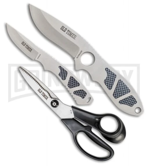 Schrade Old Timer Hunting/Cleaning Kit Black Knife/Shears Set -AKC Knife Shop Schrade Old Timer Hunting Cleaning Kit Knife Shears Set BHQ 62097 er large