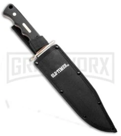 Schrade Old Timer OT Black Polymer Bowie Knife & Folder Satin Plain -AKC Knife Shop Schrade Old Timer OT Bowie Folder 1158653 BHQ 122407 jr fixed sheath large