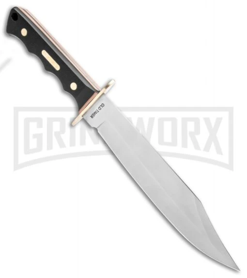 Schrade Old Timer OT Black Polymer Bowie Knife & Folder Satin Plain -AKC Knife Shop Schrade Old Timer OT Bowie Folder 1158653 BHQ 122407 jr fixed spine large