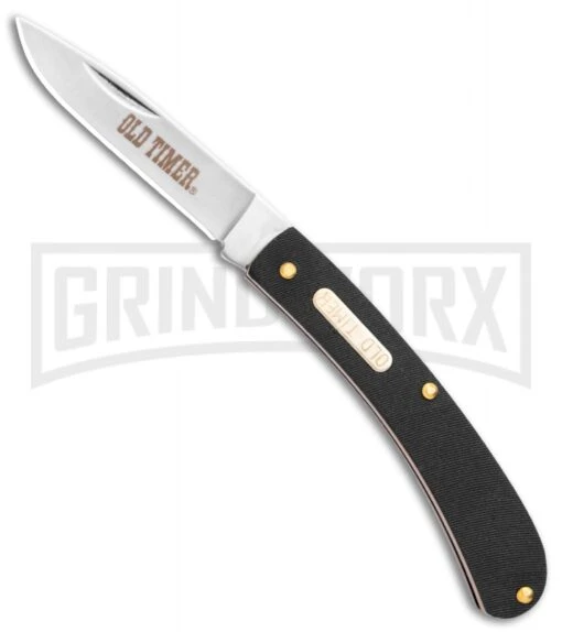 Schrade Old Timer OT Black Polymer Bowie Knife & Folder Satin Plain -AKC Knife Shop Schrade Old Timer OT Bowie Folder 1158653 BHQ 122407 jr folding large