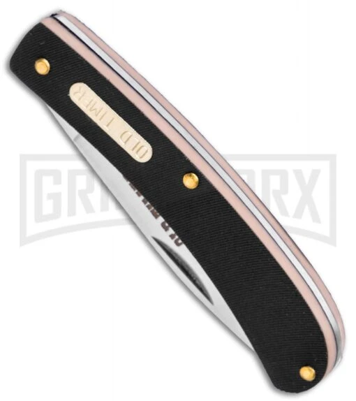 Schrade Old Timer OT Black Polymer Bowie Knife & Folder Satin Plain -AKC Knife Shop Schrade Old Timer OT Bowie Folder 1158653 BHQ 122407 jr folding spine large