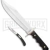 Schrade Old Timer OT Black Polymer Bowie Knife & Folder Satin Plain -AKC Knife Shop Schrade Old Timer OT Bowie Folder 1158653 BHQ 122407 jr large