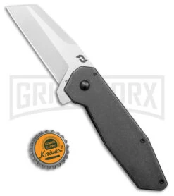 Schrade Slyte Frame Lock Knife Black Stainless Steel - Satin Plain -AKC Knife Shop Schrade Slyte FL Black SS Satin BHQ 140060 jr bottlecap large