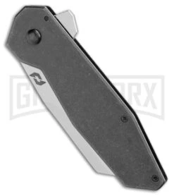 Schrade Slyte Frame Lock Knife Black Stainless Steel - Satin Plain -AKC Knife Shop Schrade Slyte FL Black SS Satin BHQ 140060 jr spine large