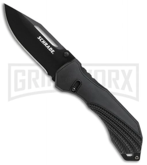 Schrade SCH510 Black Sure-Lock Folding Knife - Black Plain -AKC Knife Shop Schrade Sure Lock Black Black SCH510 BHQ 68076 jr large