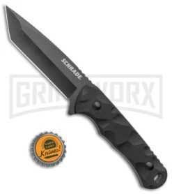 Schrade Regime Black G-10 Tanto Fixed Blade Knife - Black Plain -AKC Knife Shop Schrade Tanto Fixed AUS 8 Steel Balck G 10 Black BHQ 125128 jr bottlecap large